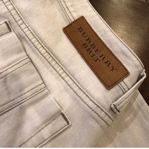 Burberry - Skinny white grey denim